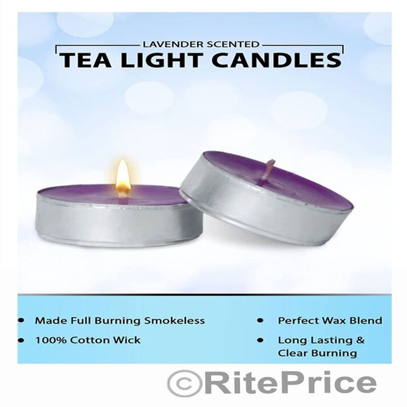 30 PCS Lavender Tealight Candles Highly Scented w/ Essential & Natural Oils -New - Picture 3 of 8